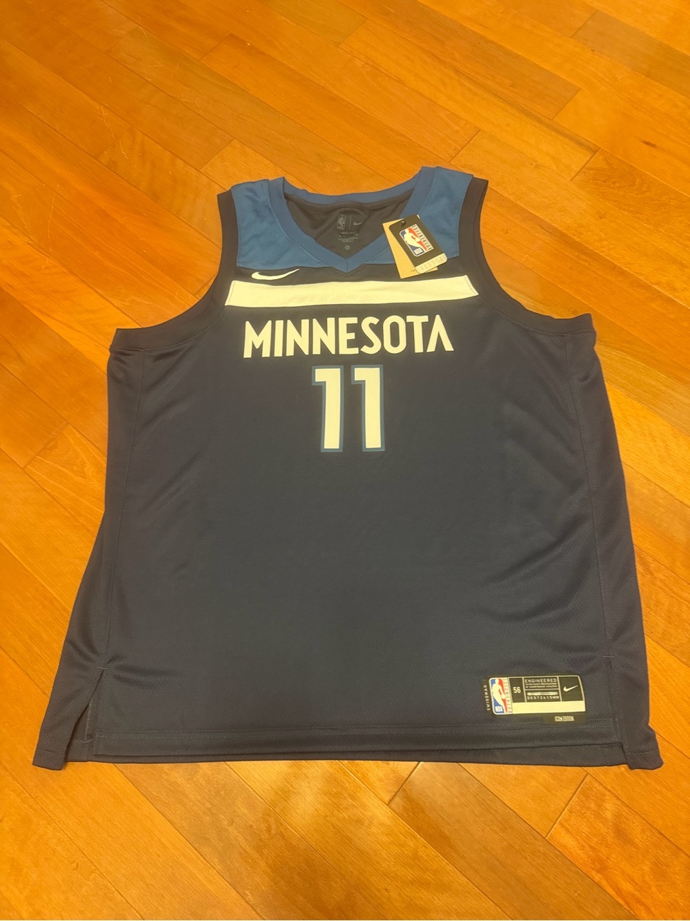 Nike Minnesota Timberwolves Navy and White #11 Reid Basketball Jersey - Picture 5 of 8